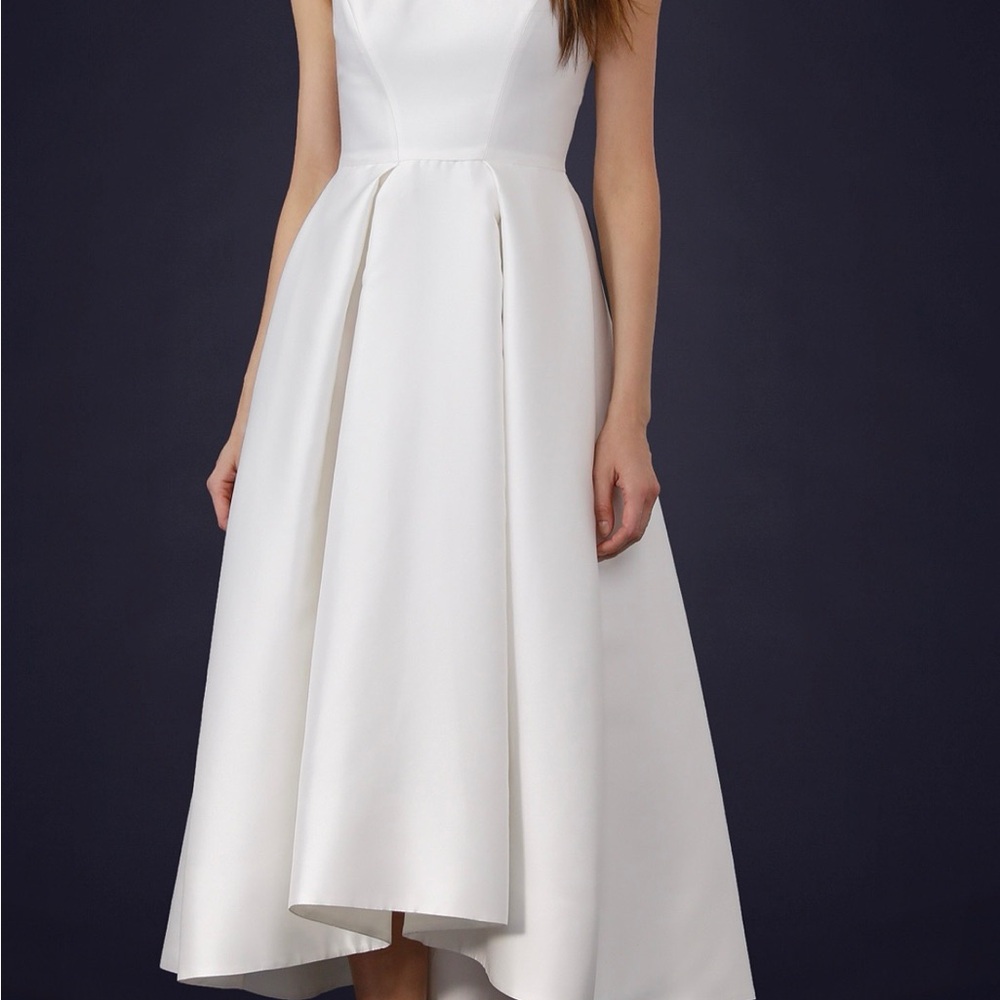 Monique Lhuillier Cream High Low Dress - Picture 3 of 7